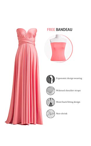 Image of 72styles Infinity Dress with Bandeau, Convertible Bridesmaid Dress, Long, Plus Size, Multi-Way Dress, Twist Wrap Dress