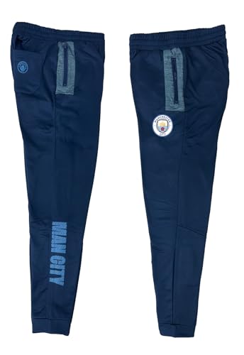 Icon Sports Boy's Manchester City Sweatpants with Zipper Pockets, Licensed Youth Man City Jogger Pants3