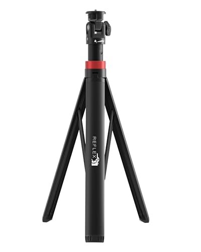 REFLEX CAMERA 76 Extendable Aluminium Lightweight Tripod Stand up to 190cm in Height, Lightweight & Portable with 1/4 Screw Thread 180° Rotation, Compatible with DSLR Camera, Lights & Smartphones