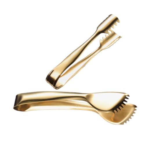 COLLBATH Ergonomic Ice Cube Tongs Set Stainless Steel Ice Clip Tongs for Bbq Kitchen Party Tools