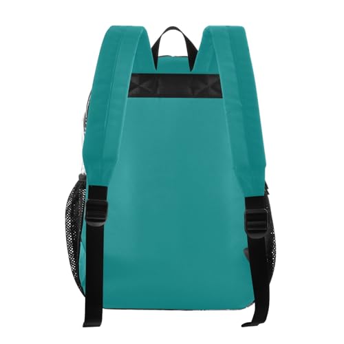 Travel Clear Bags for Women Cyan Teal Blue Boys Backpacks for Girls Approved Transparent Bag3