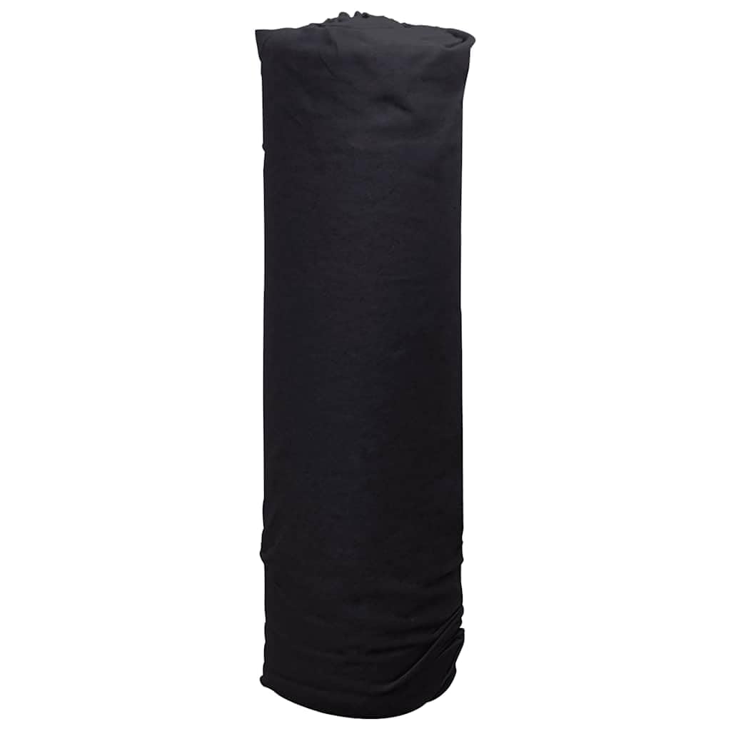 Geotextil de fieltro negro de fibra de poliéster, 1 x 10 m, resistente al desgarro, permeable al agua, transpirable, para jardín, vellón de mantillo, protección del suelo y drenaje en