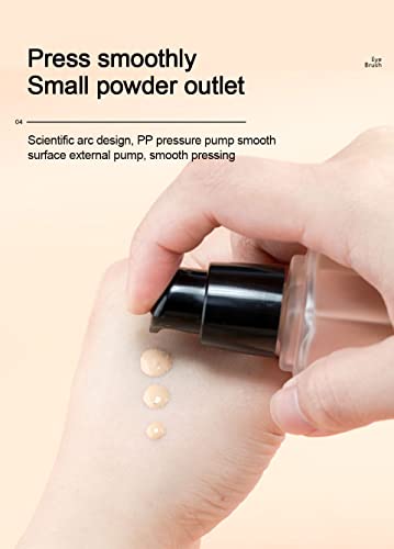 2 Pack 30ml/1oz Empty Frosted Glass Foundation Bottle, Travel Refillable Square Lotion Pump Bottles for Essential Oils Liquid Body Cream Cosmetic Samples Vials2