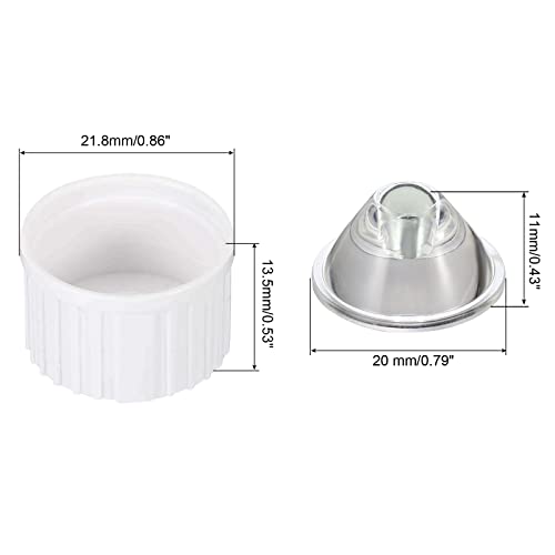 Image of PATIKIL 20mm LED Lens 10 Degree with Plastic Holder, 20 Set Acrylic Optical Lenses for 1W 3W High Power LED Light, White /Transparent