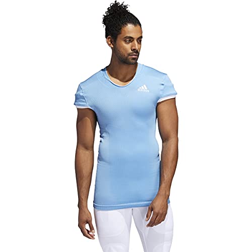 Maillot de foot adidas Primeknit XL respirant et extensible bleu ciel
