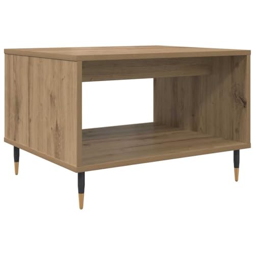 Table Basse Chêne Artisanal 60x50x40cm Style Industriel - 8