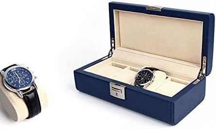 XBTGS Scatola portaoggetti per orologi con guscio rotondo ad angolo espositore per orologi con cuscino e fibbia di blocco, scatola regalo per gioielli alla moda,