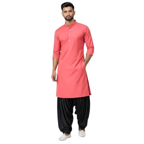 Image of Mens Pure Coton Kurta Dhoti Set | Traditional Ethnic Wear for Festive & Wedding Men's Cotton Kurta with Dhoti Set | Comfortable Ethnic Traditional Outfit Stylish Men's Cotton Kurta Dhoti Set.