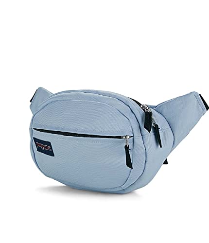 Image of JanSport Fifth Avenue Fanny Pack Crossbody Bags for Women, Men - Stylish, Durable Waist Bag with Adjustable Belt, Main Zippered Pocket, Quick Stash Pocket - Travel Essentials - Blue Dusk