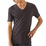 [グンゼ] スタンダード 【ファイヤーアセドロン】 軽量 半袖Vネック 冬 あったか メンズ ブラツク