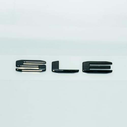 Image of 1Pc for 19-21 Sierra Rear Tailgate SLE Logo Emblem Pickup 3D Letter Badge Nameplate Replacement for SLE (Gloss Black)