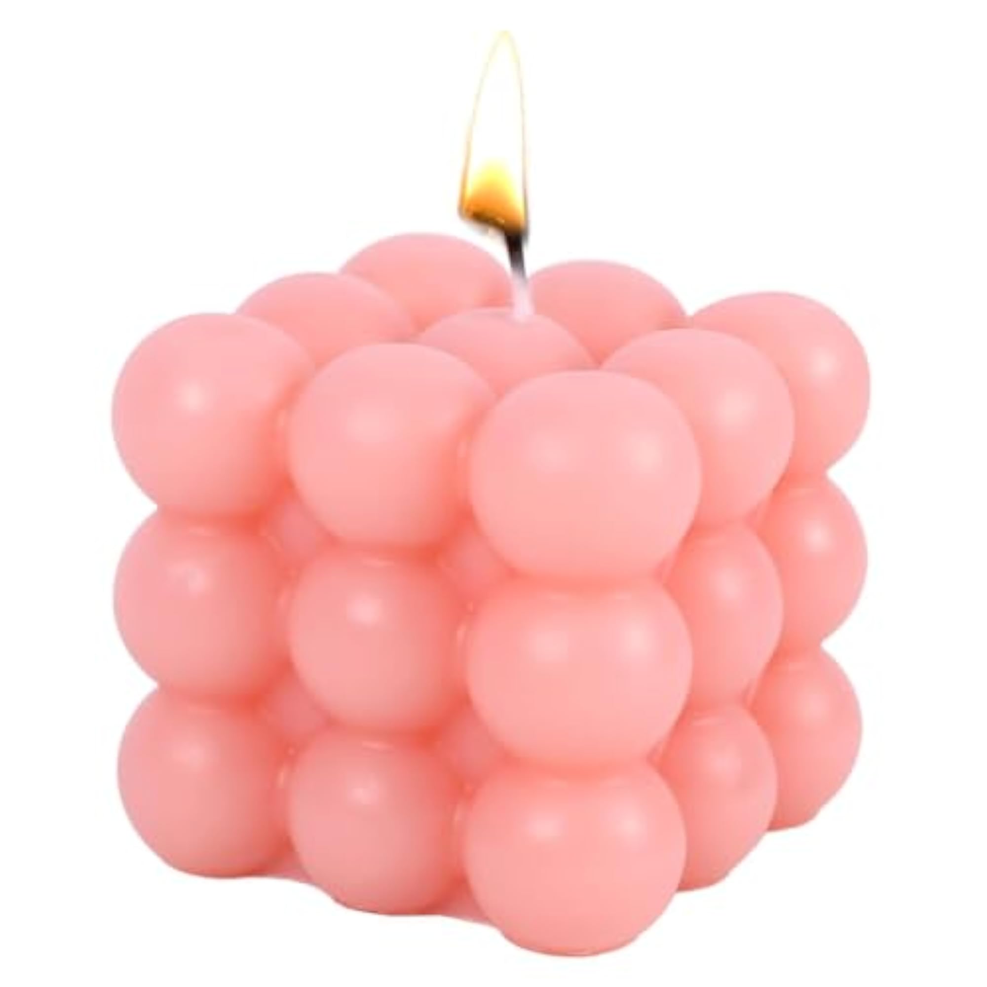 Pink Bubble Cube Candle