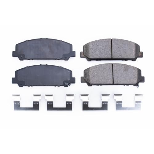Image of PowerStop Front Brake Pads for Infiniti QX56 2005-10 |Nissan Armada 2005-12 |TITAN 2008-10 - Z17 Ceramic Brake Pads with Installation Hardware, 17-1286