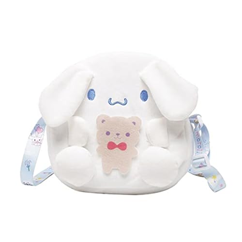 Crossbody Bag, Azonee Cute Cartoon Cinnamoroll Slant Bag, Stuffed Animal Plush Backpacks, Mobile Phone Bag, Cinnamoroll Purse for Girls Gift