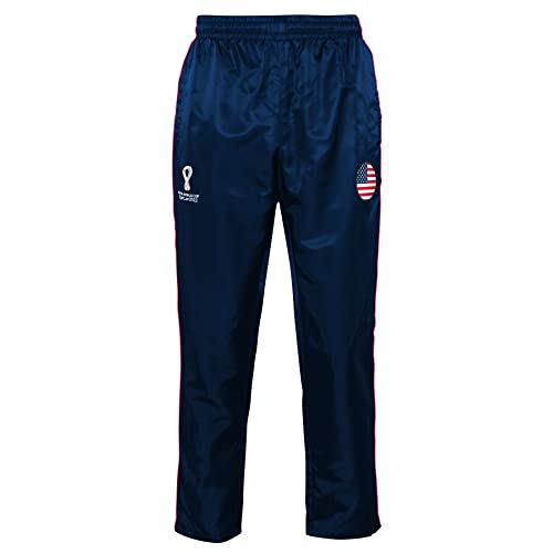 Outerstuff Mens FIFA World Cup Contrast Training Track Pant, Navy, Small