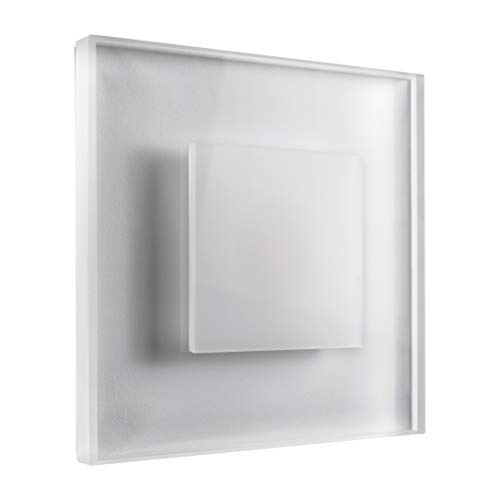 Preisvergleich Produktbild MeerkatSysteme SunLED VEILLET - LED Treppenbeleuchtung 230V 3W Echtes Glas Treppenlicht mit Unterputzdose Stuffenlicht Wandeinbauleuchte (Kaltweiß, 1 Stück)