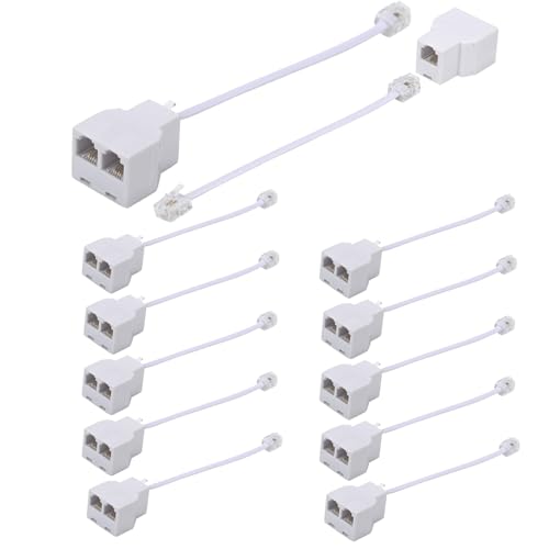 Répartiteur de ligne téléphonique RJ11 6P4C blanc en lot de 12 pièces