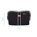 Fillikid Handwärmer Halifax Exclusiv/Muff Kinderwagen, Buggy, Sportwagen, Radanhänger/warme Handschuhe ÖKO-TEX zertifiziert/Funktionshandmuff atmungsaktiv, Design:schwarz