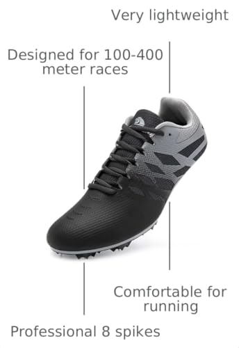Image of New Track and Field Shoes for Men Women Kids Boys Girls 8 Spikes 100-400 Meter Running Racing Shoes Professional Sprint Sport Sneakers