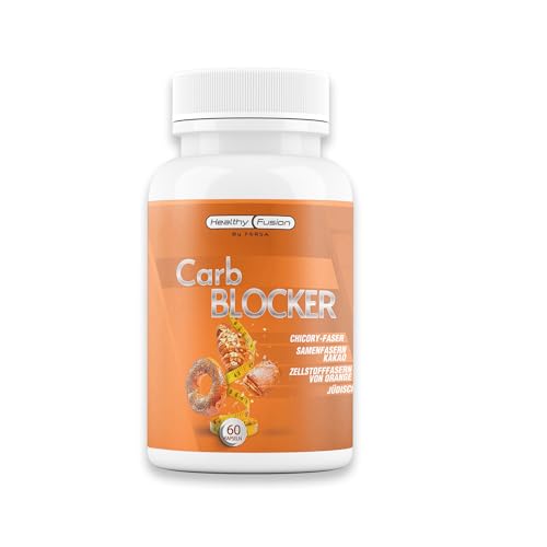 Carb Blocker Healthy Fusion | Hochwirksamer Kohlenhydrat- & Fettblocker | Abnehmkapseln für Männer und Frauen | Für alle Diäten geeignet | Natürliche Formel ohne Jo-Jo-Effekt | 60 Kapseln