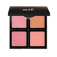 e.l.f. Cosmetics Powder Blush Palette – Four Shades, Long-Lasting Pigment, Light