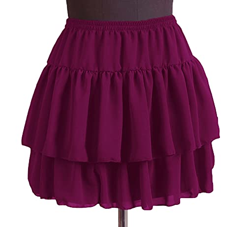 Indian Trendy Women's Flared Short Skirt Basic Versatile Pleated Mini Skater Elastic2