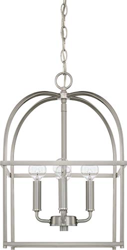HomePlace Lighting 527542BN Aubrey Transitional Lantern Foyer Pendant Light, 4-Light