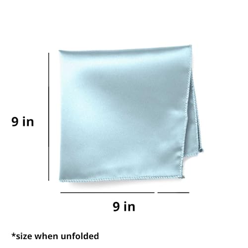 Image of tiemart Solid Color Pocket Squares for Men | For Suits, Perfect for Wedding Parties, 12 x 12 inch / 30 x 30 cm