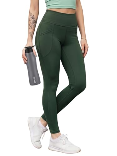 Image of JUNEBERRY Women's Solid Spandex Skinny Fit Activewear Legging | Stretchy, Lightweight & Comfortable for Gym Colors: Black, Navy, Light Grey, Sage, Cocoa, Wine, Mauve.