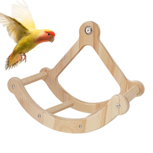 Rueda de ejercicio para pájaros: rueda giratoria de madera resistente, juguete para actividades con pájaros | fitness para pájaros, mejora la salud y la actividad de pinzones, canarios, p