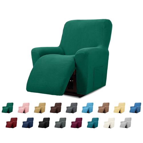 Cupuamon Recliner Chair Covers,Lazy Boy Recliner Covers Stretch Reclining Covers 1 Piece Furniture Protector with Elastic Bottom for Dog,Kids-Hunter