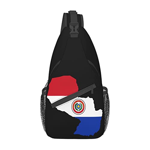 Mochila bandolera unisex estilo mapamundi Paraguay miniatura 2
