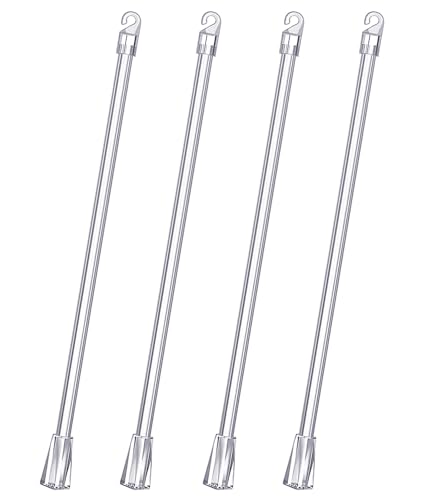 Blindstab, 4 Pcs 30cm Jalousienstab für Jalousie, Blind Stange mit Haken für Jalousien, Rollos & Jalousien Fenstergriff, Bedienstab Ersatzteile, Jalousie Wendestab, Jalousie Kontrollgriff