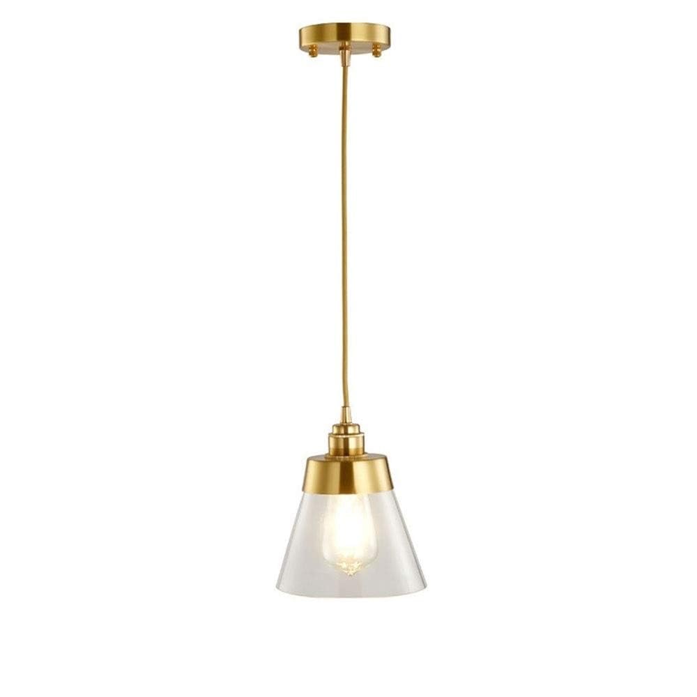 JUSKAQZYI Gold Copper Glass Modern Nordic Pendant Light Hanging Light Fixture Dining Room Decor Kitchen Island Lighting Ceiling Lights