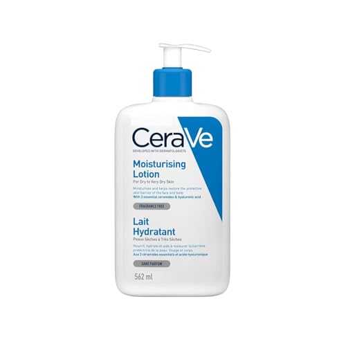 CeraVe Lozione Idratante Viso e Corpo, Per Pelli da Normali a Secche, Idratazione Profonda e Duratura, Con Acido Ialuronico e 3 Ceramidi, 562 ml