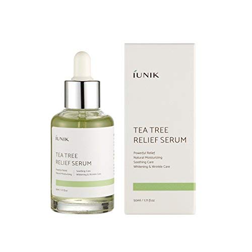 IUNIK Ta Tee Relief Serum with natural ingredients with tea tree & Centella & 6 sprout extract - Calm + Moisturizing + Skin trail Relief at once - 1.71 OZ