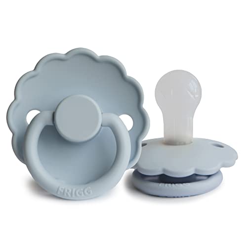 FRIGG(tbO) Ԃ V fCW[ Ԍ^ VR Ԃ   k ݃J[ 0-6 Daisy Silicone Pacifier Powder Blue