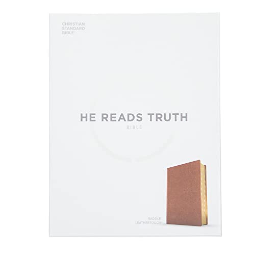 CSB He Reads Truth Bible, Saddle Leathertouch