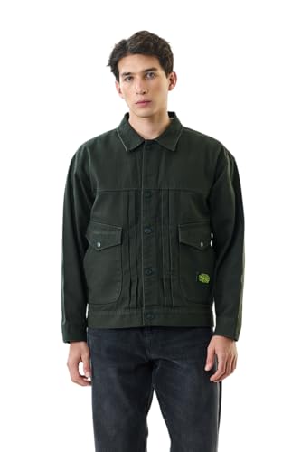 Image of SNITCH Men Casual Jacket | Relaxed Fit Point Collar Solid Style Full Sleeve | 100% Cotton Twill Weave Durable Design With 4 Pockets For Everyday Outings Wear
