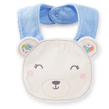 Carter's Animal Face Terry Teething Bib (Bear)