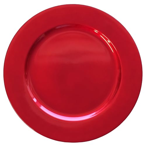 5. Red charger plates