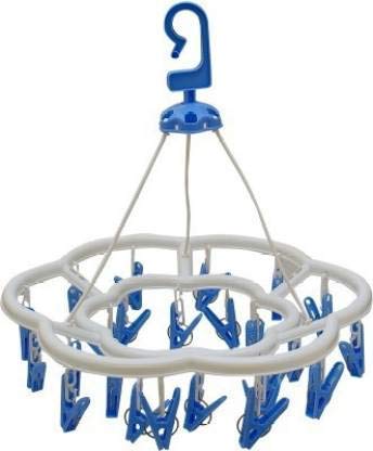 RJ Rojeno Plastic Round Cloth Drying Stand Hanger with 24 Clips/pegs, Baby Clothes Hanger Stand, (Set of 1) Mutlicolor-image-12