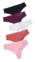 Calvin Klein Invisibles Thong 5PK Bright White/Little Rosey/Raspberry Blush/Rhone/Black L