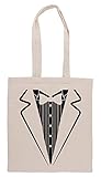 Wiederverwendbar Luxogo Bogen Krawatte Smoking Einkaufstasche Groceries Beige Shopping Bag