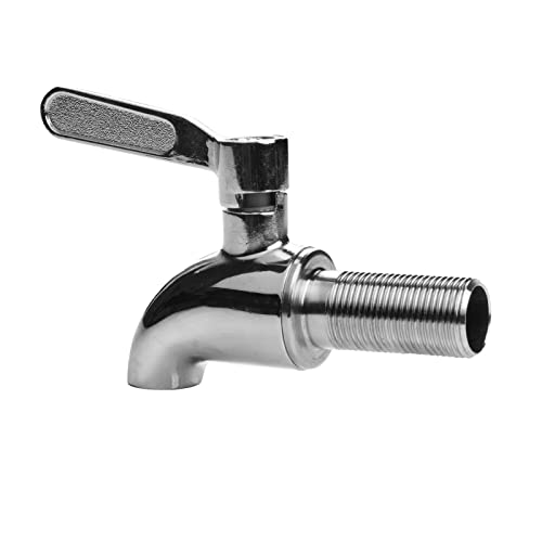 Replacement Spigot for Beverage Dispenser, Stainless Steel Spigot for Drink Dispenser, ​Water Dispenser Spigot, Food Grade, with Anti-Clogging Cap