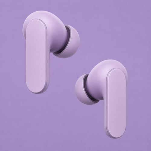 Image of Original Earbuds for Realme Buds Air 8, Dual Dynamic Bass Drivers,58Hrs Playtime, 55dB, Hi-Res LHDC, IP55 Dust & Water Resistant, BT v5.4 (Purple)