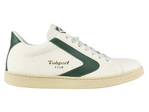 Tournament Valsport homme : les tennis blanches et vertes en cuir ideale