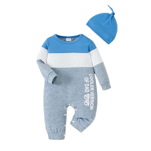 Image of KIMI BEAR Newborn Baby Boy Clothes Cute Infant Fall Winter Outfits Long Sleeve Newborn Baby Romper Hat Bodysuit Jumpsuits