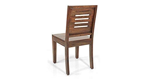 Image of Solid Sheesham Wood Dining Chairs Only | Wooden Set of 2 Dinning Chair for Kitchen & Dining Room | Rosewood, Natural Teak Finish