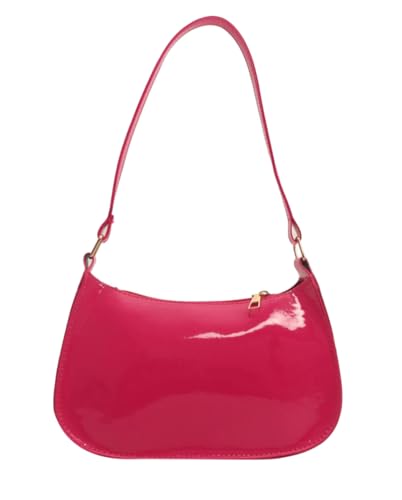 Image of Patent Leather Clutch Purse Shiny Evening Handbags for Women Armpit Shoulder Bag MINI Hobos